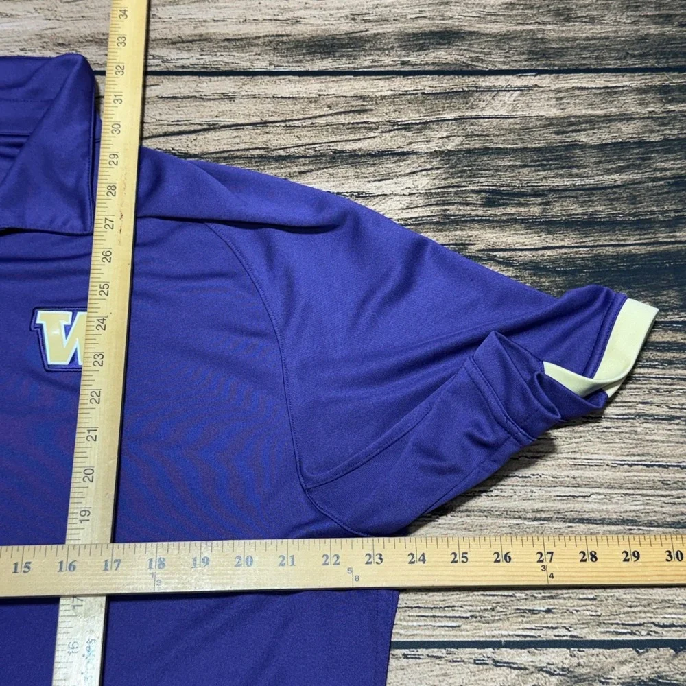 Nike Polo Shirt Mens XL Purple Washington Huskies Dri-FIT Golf 25840X-WH1